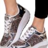 Sneaker Damen Beige Elegant Chaussures Légères Imperméables-4