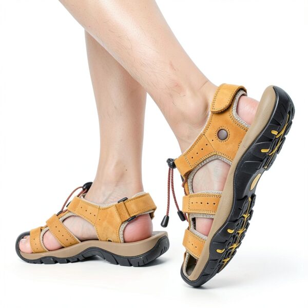 Sandales randonnée Tsuukuie cuir synthétique confort homme-6