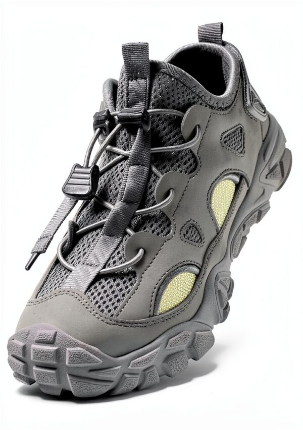 Sandales Homme Tsuukuie Cuir Maille Semelle Caoutchouc-5