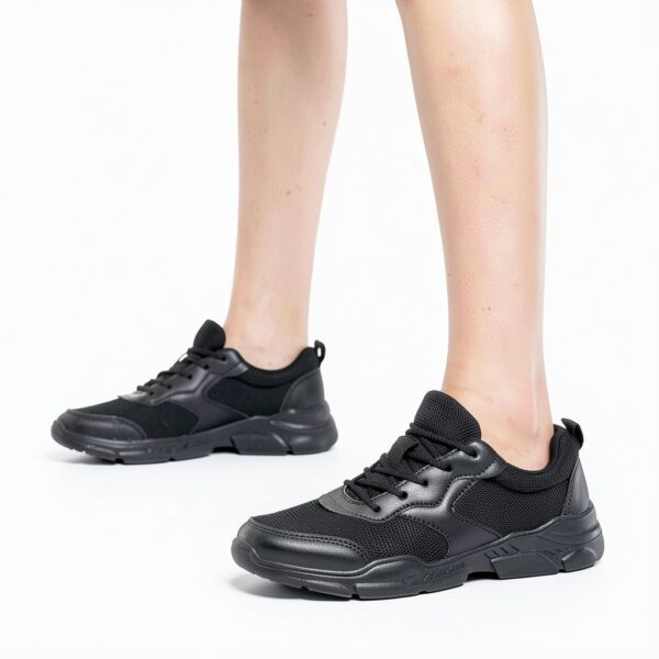 Chaussures femme Generisch noir baskets sport confort-4