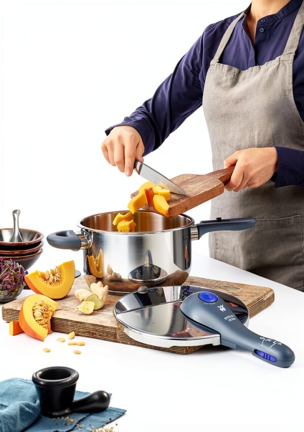 WMF Autocuiseur Perfect Plus Couvercle 3L Gris Inox 08.9560.6200-10