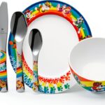 WMF Couverts Enfants 6 pièces Porcelaine & Acier Inox 18/10-0