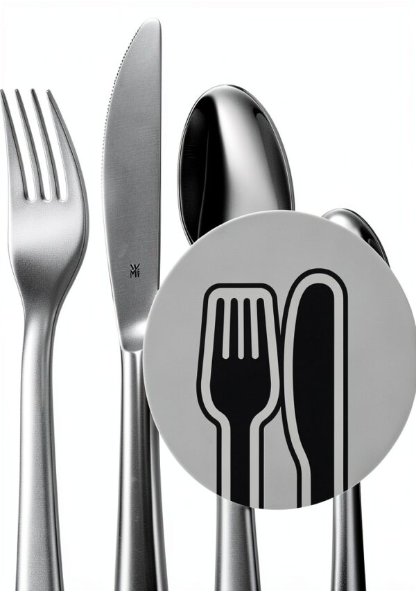WMF Couverts Enfants 6 pièces Porcelaine & Acier Inox 18/10-4