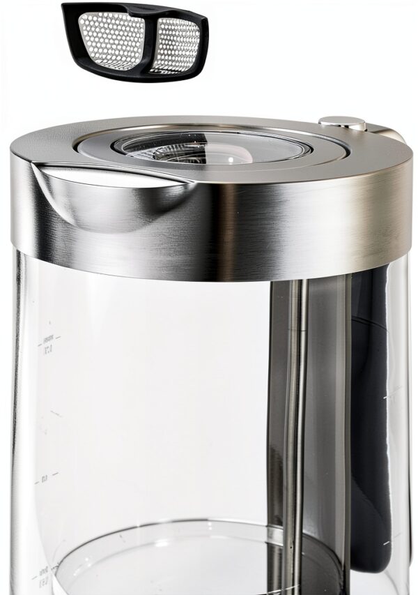 WMFBouilloire électrique en verre, Grande capacité 1,7 L, Finition Inox 18/10 Cromargan, Ultra rapide 3000 W, LONO 0413150011-5