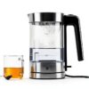 WMFBouilloire électrique en verre, Grande capacité 1,7 L, Finition Inox 18/10 Cromargan, Ultra rapide 3000 W, LONO 0413150011-1