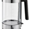 WMFBouilloire électrique en verre, Grande capacité 1,7 L, Finition Inox 18/10 Cromargan, Ultra rapide 3000 W, LONO 0413150011-0