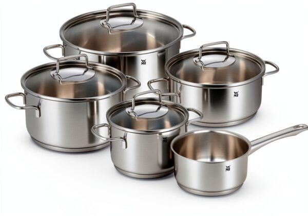 WMF Astoria Lot de 5 casseroles hautes (16/20/24) Poêle basse (20 cm) Poêle (16 cm)-2