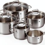 WMF Astoria Lot de 5 casseroles hautes (16/20/24) Poêle basse (20 cm) Poêle (16 cm)-0