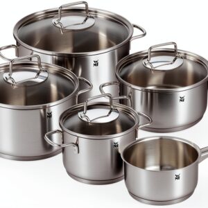 WMF Astoria Lot de 5 casseroles hautes (16/20/24) Poêle basse (20 cm) Poêle (16 cm)-0