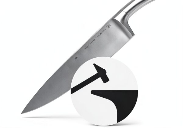 WMF Couteau Santoku Grand Gourmet de 18 cm, argenté-5
