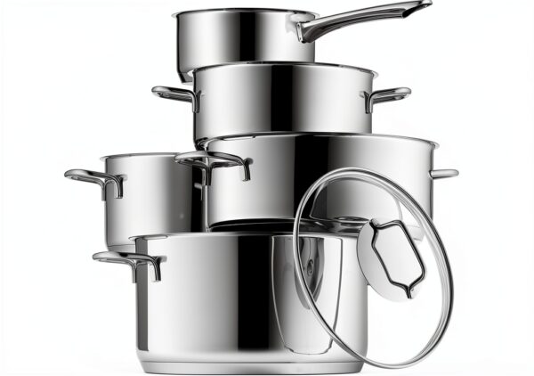 WMF Astoria Lot de 5 casseroles hautes (16/20/24) Poêle basse (20 cm) Poêle (16 cm)-3