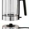 WMFBouilloire électrique en verre, Grande capacité 1,7 L, Finition Inox 18/10 Cromargan, Ultra rapide 3000 W, LONO 0413150011-3