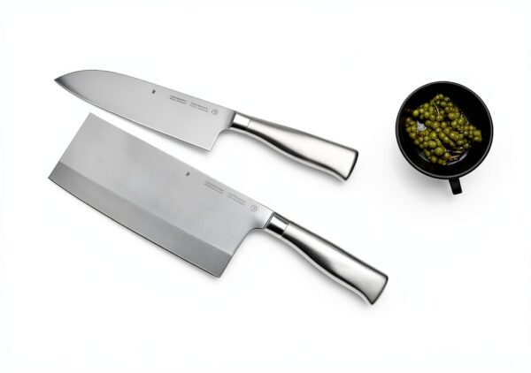WMF Couteau Santoku Grand Gourmet de 18 cm, argenté-1