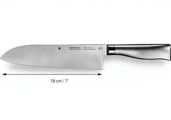 WMF Couteau Santoku Grand Gourmet de 18 cm, argenté-2