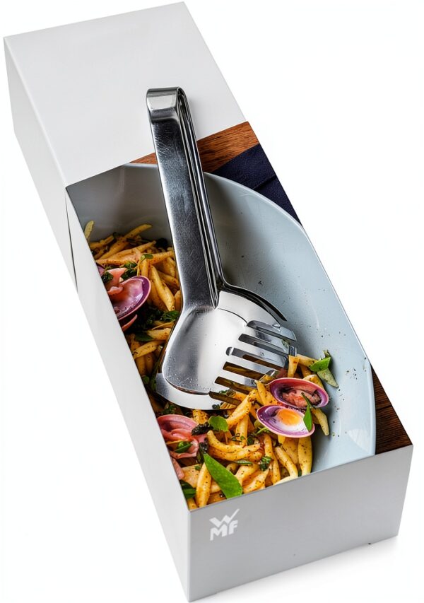 WMF Bistro Pince à pâtes 23 cm, Pince à Spaghetti, en Acier Inoxydable Cromargan Poli, idéale pour Salade ou pour Servir des légumes, Passe au Lave-Vaisselle-2