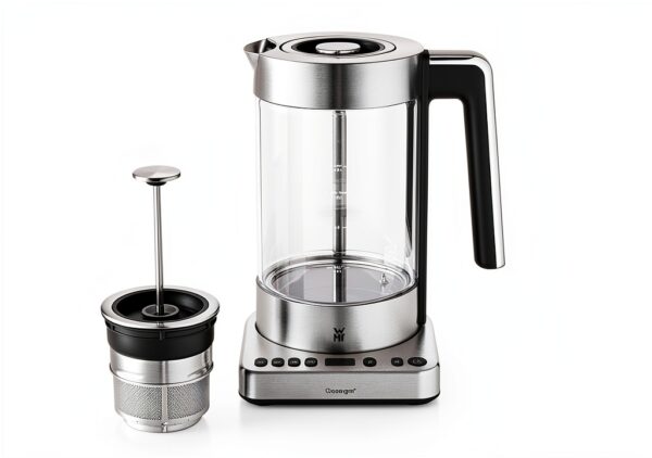 Bouilliere theiere 2-en-1 WMF 1,7L verre SCHOTT 4 niveaux température-0