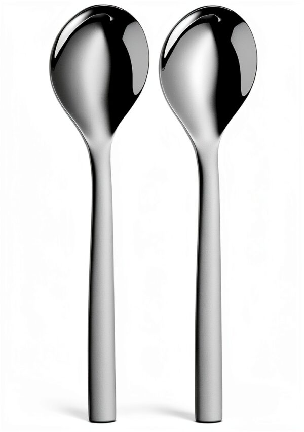 WMF Nuova Lot de 2 Cuillères à Céréales en Acier Inoxydable Cromargan,-0
