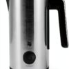 WMF Mousseur à lait électrique Stelio (5 watts, 15-25 ml, revêtement antiadhésif, sans fil, pour mousse de lait chaude et froide, chocolat chaud) Cromargan mat/argenté-0