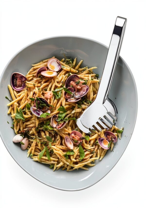 WMF Bistro Pince à pâtes 23 cm, Pince à Spaghetti, en Acier Inoxydable Cromargan Poli, idéale pour Salade ou pour Servir des légumes, Passe au Lave-Vaisselle-1