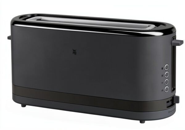 WMF Grille-pain longue fente, 2 tranches avec support à pain, grille-pain étroit, XXL, fonction bagel, 7 niveaux de torréfaction, 900 W, en acier inoxydable, mat, noir-0