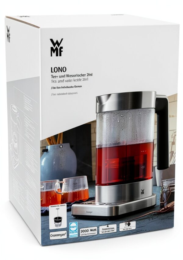 Bouilliere theiere 2-en-1 WMF 1,7L verre SCHOTT 4 niveaux température-7