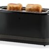 WMF Grille-pain longue fente, 2 tranches avec support à pain, grille-pain étroit, XXL, fonction bagel, 7 niveaux de torréfaction, 900 W, en acier inoxydable, mat, noir-4