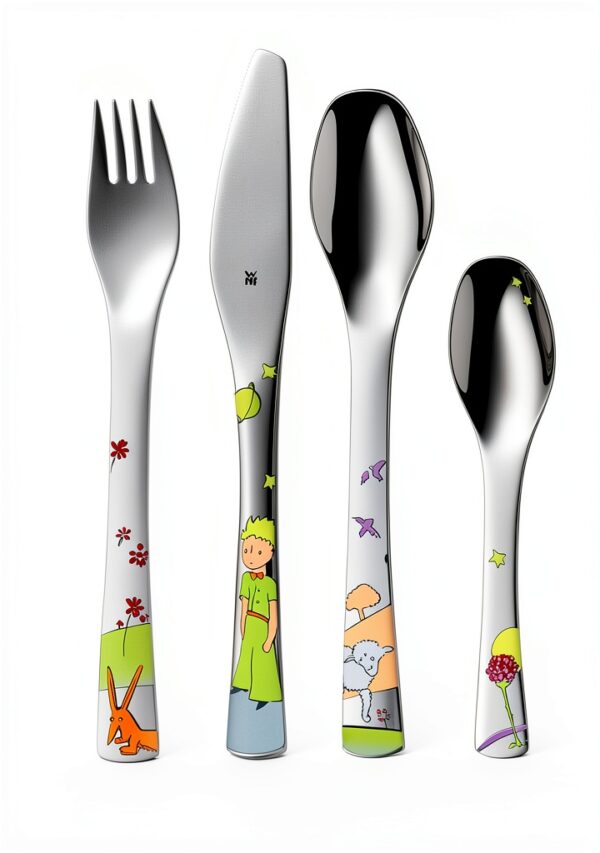 WMF Le Petit Prince Service de Table 6 pièces pour Enfant avec Couverts pour Enfants à partir de 6 Ans, Acier Inoxydable Cromargan Poli, Passe au Lave-Vaisselle-2