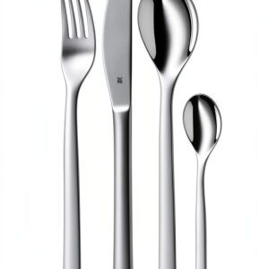 Couverts WMF Nuova 4 pièces 1 personne – Acier inoxydable – Argent-0