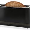 WMF Grille-pain longue fente, 2 tranches avec support à pain, grille-pain étroit, XXL, fonction bagel, 7 niveaux de torréfaction, 900 W, en acier inoxydable, mat, noir-5