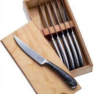 Couteaux à viande WMF 12.8961.6046 – Set 6 pièces argent inox 9 cm-0