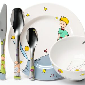 WMF Le Petit Prince Service de Table 6 pièces pour Enfant avec Couverts pour Enfants à partir de 6 Ans, Acier Inoxydable Cromargan Poli, Passe au Lave-Vaisselle-0