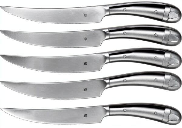 Couteaux à viande WMF 12.8961.6046 – Set 6 pièces argent inox 9 cm-2