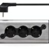 Multiprise WMF 4 Sorties CA Intérieure Acier Inoxydable 61.3022.5903-3