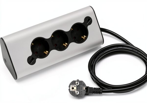 Multiprise WMF 4 Sorties CA Intérieure Acier Inoxydable 61.3022.5903-0