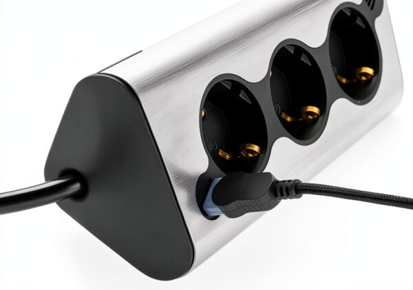 Multiprise WMF 4 Sorties CA Intérieure Acier Inoxydable 61.3022.5903-7