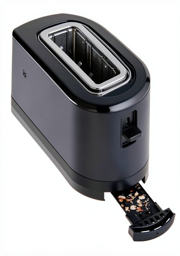 WMF Grille-pain longue fente, 2 tranches avec support à pain, grille-pain étroit, XXL, fonction bagel, 7 niveaux de torréfaction, 900 W, en acier inoxydable, mat, noir-7