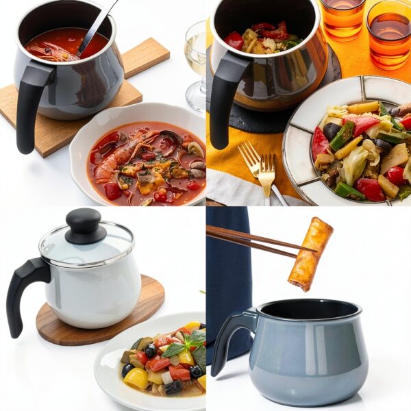Casserole à lait WMF Fusiontec 12 cm gris en céramique high‑tech-1