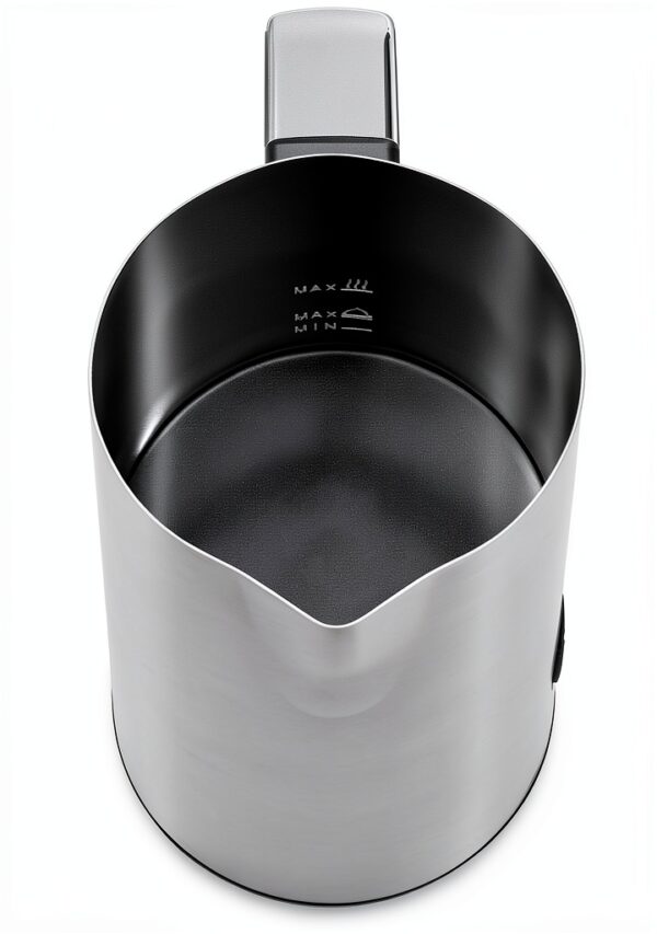 WMF Mousseur à lait électrique Stelio (5 watts, 15-25 ml, revêtement antiadhésif, sans fil, pour mousse de lait chaude et froide, chocolat chaud) Cromargan mat/argenté-11
