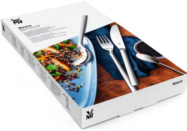 Couverts WMF Nuova 4 pièces 1 personne – Acier inoxydable – Argent-2