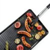 WMF Pince de service pour barbecue, 32,5 cm, en acier inoxydable Cromargan, avec tête en plastique, petite pince à barbecue pour steak, poisson, légumes, mécanisme de verrouillage, peu encombrante-1