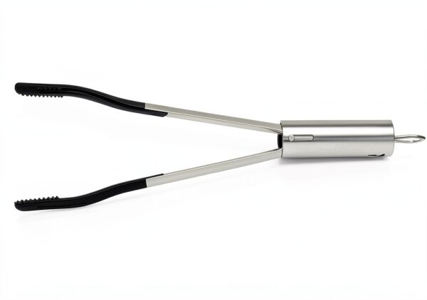 WMF Pince de service pour barbecue, 32,5 cm, en acier inoxydable Cromargan, avec tête en plastique, petite pince à barbecue pour steak, poisson, légumes, mécanisme de verrouillage, peu encombrante-6