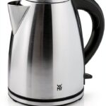 WMF Stelio Bouilloire en acier inoxydable, 1,7 l, avec filtre, 2400 W, sans fil, indicateur de niveau d'eau illuminé, filtre à eau à la chaux, cromargan mat-0