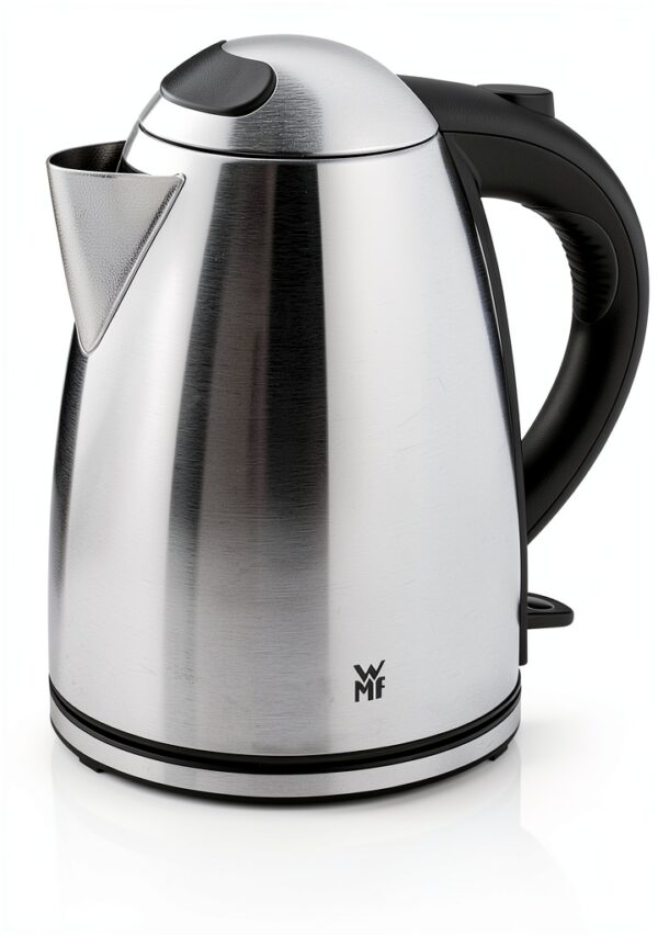 WMF Stelio Bouilloire en acier inoxydable, 1,7 l, avec filtre, 2400 W, sans fil, indicateur de niveau d'eau illuminé, filtre à eau à la chaux, cromargan mat-0