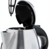 WMF Stelio Bouilloire en acier inoxydable, 1,7 l, avec filtre, 2400 W, sans fil, indicateur de niveau d'eau illuminé, filtre à eau à la chaux, cromargan mat-3