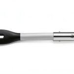 WMF Pince de service pour barbecue, 32,5 cm, en acier inoxydable Cromargan, avec tête en plastique, petite pince à barbecue pour steak, poisson, légumes, mécanisme de verrouillage, peu encombrante-0