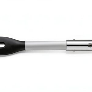 WMF Pince de service pour barbecue, 32,5 cm, en acier inoxydable Cromargan, avec tête en plastique, petite pince à barbecue pour steak, poisson, légumes, mécanisme de verrouillage, peu encombrante-0