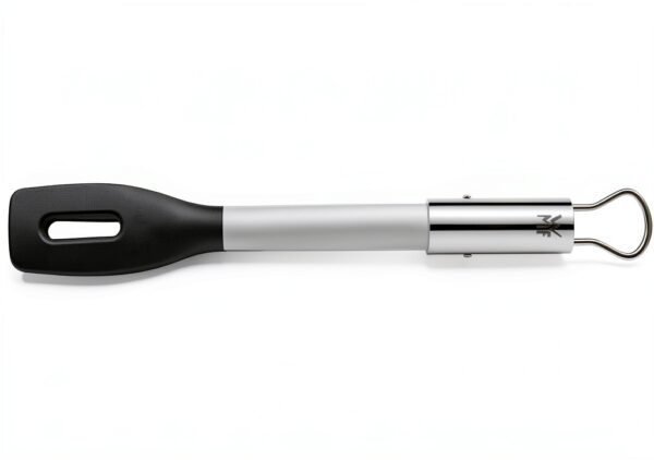 WMF Pince de service pour barbecue, 32,5 cm, en acier inoxydable Cromargan, avec tête en plastique, petite pince à barbecue pour steak, poisson, légumes, mécanisme de verrouillage, peu encombrante-0