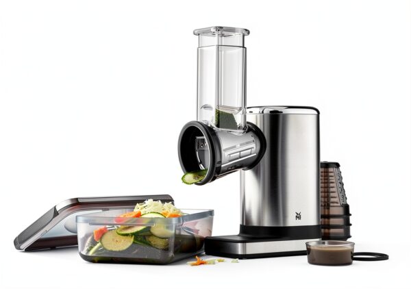 WMF Découpe légumes, 0.3 L, 65 W, Inox 18/10 Cromargan, 2 lames inox, Bol Tritan sans BPA, KITCHENminis 0416400011-1