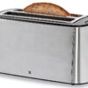 WMF Grill à fente longue Bueno Pro avec fixation par rouleau, 4 tranches, pain grillé XXL, fonction croustillante, 6 niveaux de brunissage, 1550 W, grille-pain en acier inoxydable mat-7