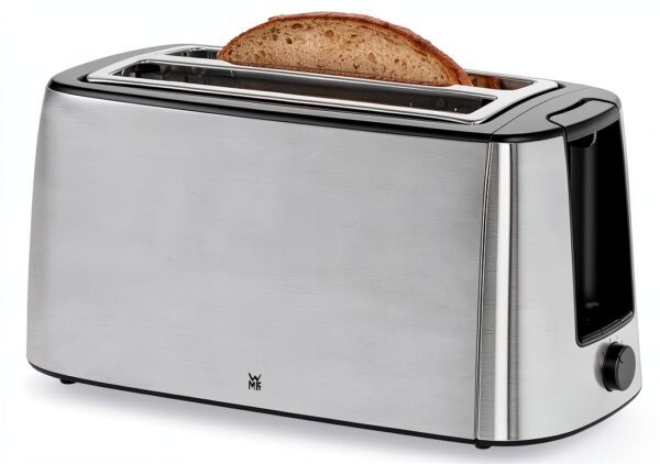 WMF Grill à fente longue Bueno Pro avec fixation par rouleau, 4 tranches, pain grillé XXL, fonction croustillante, 6 niveaux de brunissage, 1550 W, grille-pain en acier inoxydable mat-7